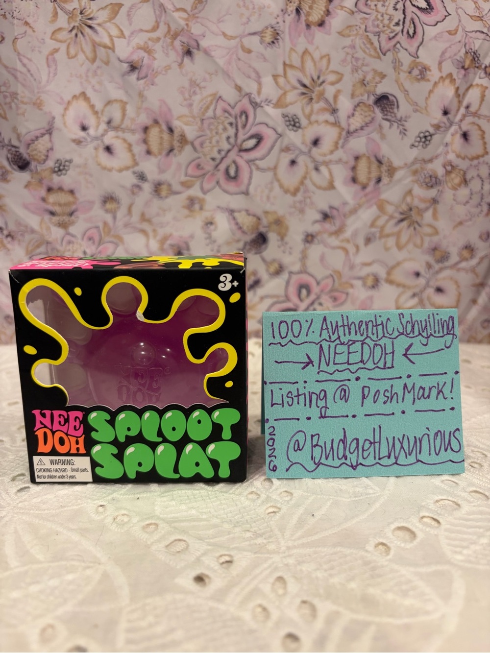Schylling - NeeDoh - Sploot Splat Squishy- Pink/Purple- NIB - Sealed